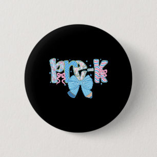 Preppy Pre-k Back To School Floral Teachers 6 Cm Round Badge