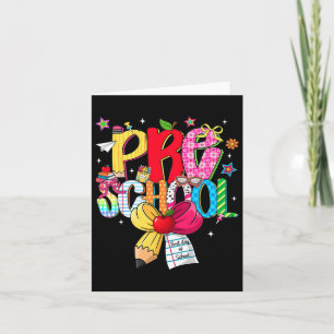 Preppy Preschool Dream Team Back To School Teacher Card