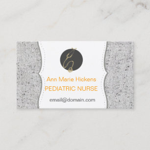 Preppy Promotional Networking Paediatrics Nurse Business Card