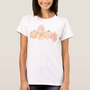 Preppy Pumpkin and Bows Thanksgiving Celebration  T-Shirt