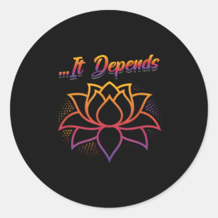 Preppy Pumpkin Jack O Lantern Floral Patchwork Fal Classic Round Sticker