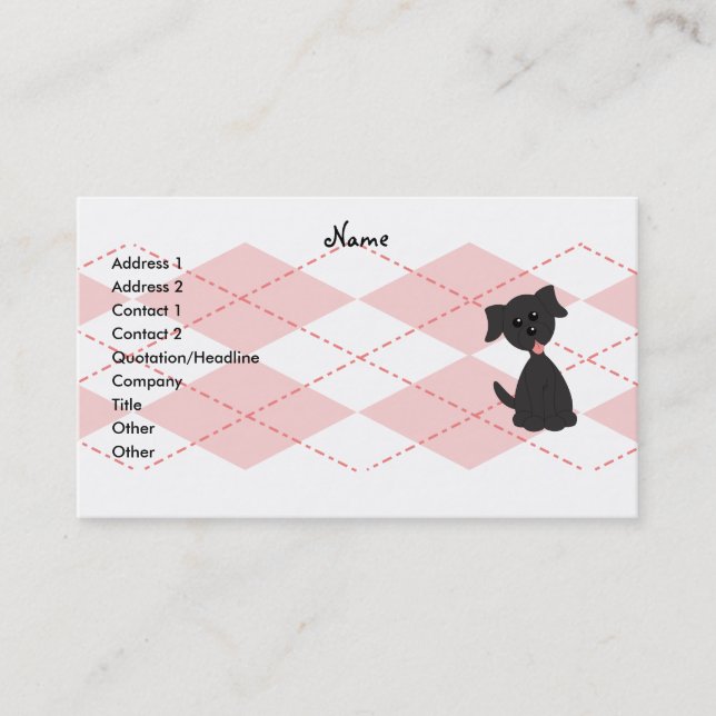 Preppy Puppy Business Card (Front)