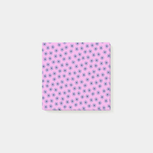Preppy Purple Blue Hippie Flower Pattern Post-it Notes