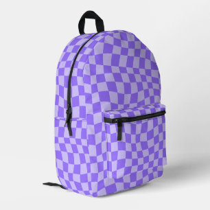 Preppy Purple Chequered Backpack