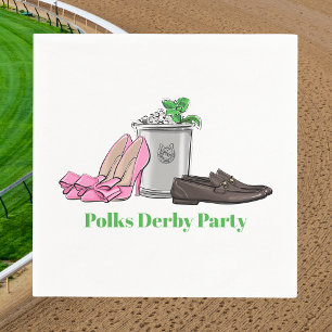 Preppy Race Day Fancy Shoes Mint Julep Custom Napkin