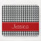 Preppy Red and Black Houndstooth Personalised
