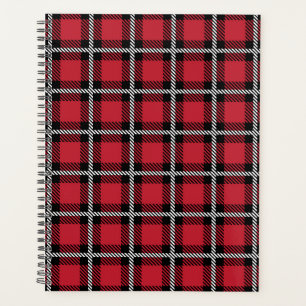 Preppy Red Grid Check Design Planner