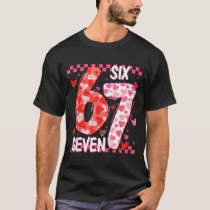 Preppy Retro Coquette Bow 6 7 Six Seven Love Valen T-Shirt
