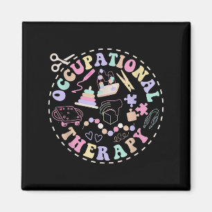 Preppy Retro Occupational Therapy Therast Ot Cota  Magnet
