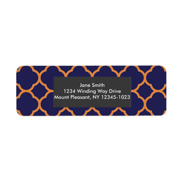 {Preppy} Return Address Labels (Front)