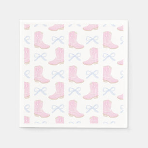 Preppy Rodeo First Birthday Cowgirl Boots Napkin