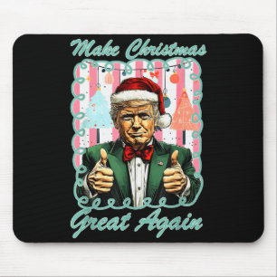 Preppy Santa Trump 2025 Men Xmas Make Christmas Gr Mouse Mat