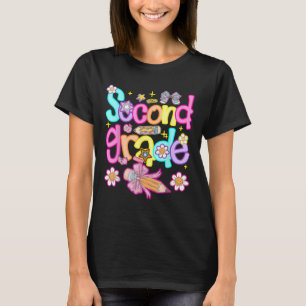 Preppy Second Grade Back To School 2nd Grade Girl T-Shirt