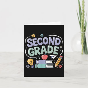 Preppy Second Grade Back To School 2nd Grade Teach Card