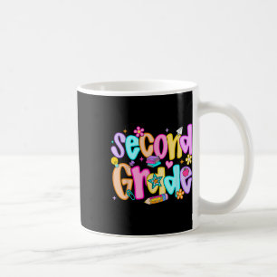 Preppy Second Grade Back To School 2nd Grade Teach Coffee Mug