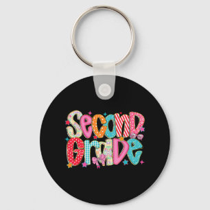 Preppy Second Grade Back To School 2nd Grade Teach Key Ring
