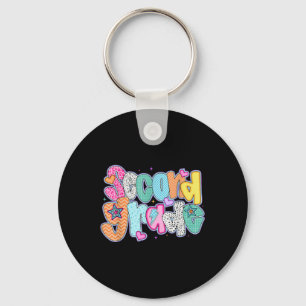 Preppy Second Grade Back To School 2nd Grade Teach Key Ring