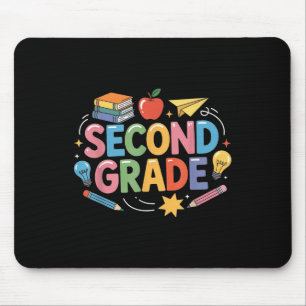 Preppy Second Grade Back To School 2nd Grade Teach Mouse Mat