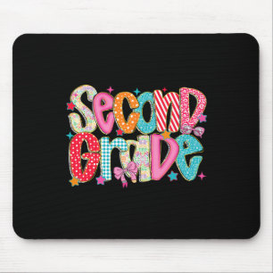 Preppy Second Grade Back To School 2nd Grade Teach Mouse Mat