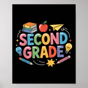 Preppy Second Grade Back To School 2nd Grade Teach Poster