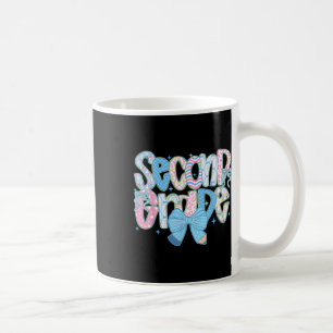 Preppy Second Grade Back To School Floral Teachers Coffee Mug