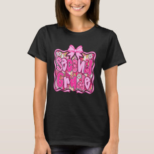 Preppy Second Grade Coquette Bow Back To School Te T-Shirt