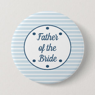 Preppy Seersucker Father of the Bride Button