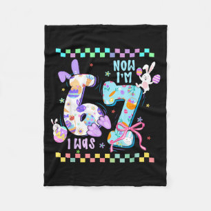 Preppy six seven 67 easter bunny funny 6 7 birthda fleece blanket