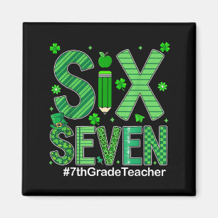 Preppy six seven 67 funny st patricks day 7th grad magnet
