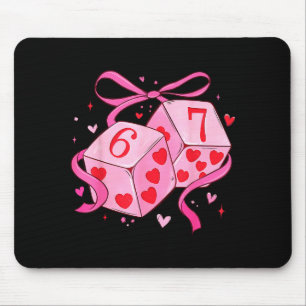Preppy Six Seven Valentine 6 7 Meme Funny Coquette Mouse Mat