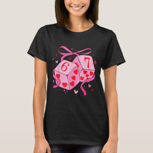 Preppy Six Seven Valentine 6 7 Meme Funny Coquette T-Shirt