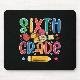 Preppy Sixth Grade Back To School 6th Grade Teache Mouse Mat
