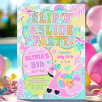 Preppy Slip N Slide Party Cute Girly Pool Birthday