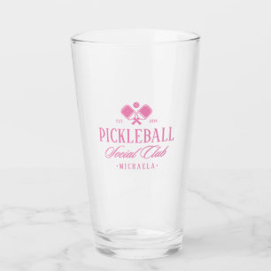 Preppy Social Club Personalised Pickleball Glass
