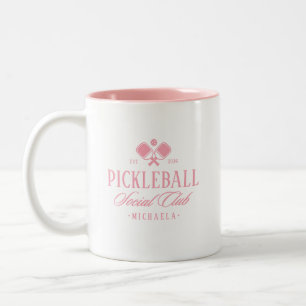 Preppy Social Club Personalised Pickleball Two-Tone Coffee Mug