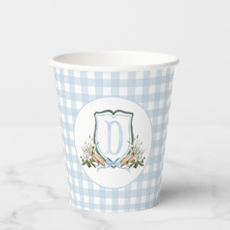 Preppy Southern Blue Boy Pelican Baby Shower Paper Cups