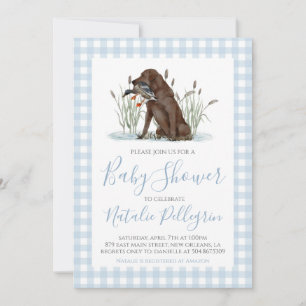 Preppy Southern Duck Hunter Baby Shower Invitation