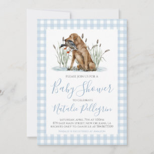 Preppy Southern Duck Hunter Baby Shower Invitation