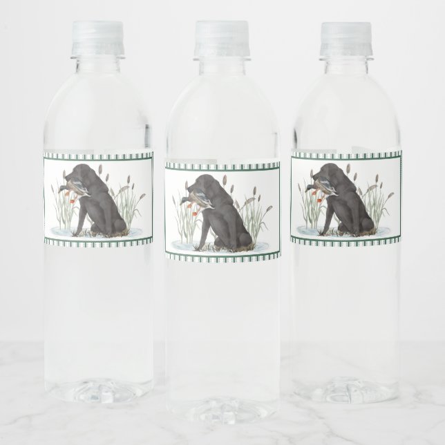 Preppy Southern Duck Hunter Baby Shower  Water Bottle Label (Bottles)