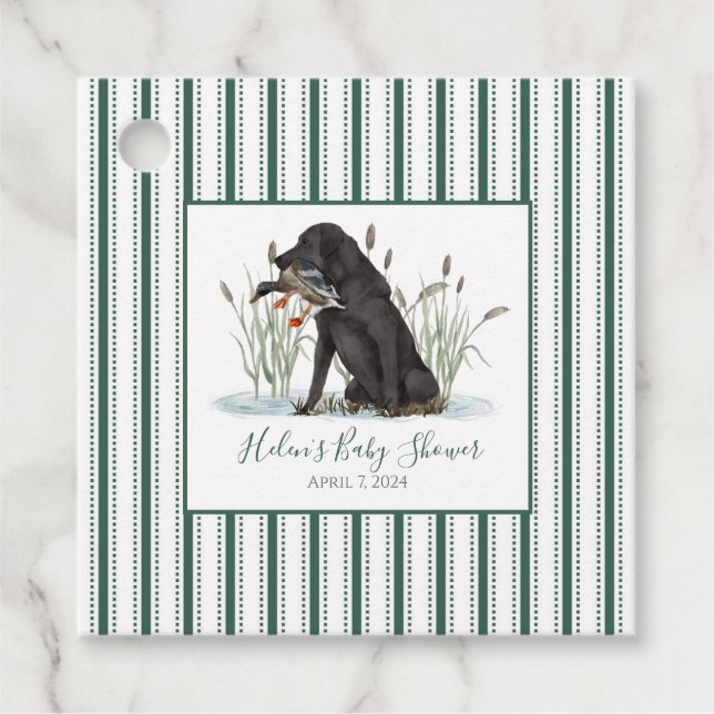 Preppy Southern Duck Hunter Favour Tags (Front)