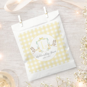 Preppy Southern Yellow Stork Baby Shower Favour Bags