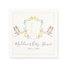 Preppy Southern Yellow Stork Baby Shower