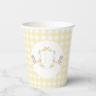 Preppy Southern Yellow Stork Baby Shower Paper Cups
