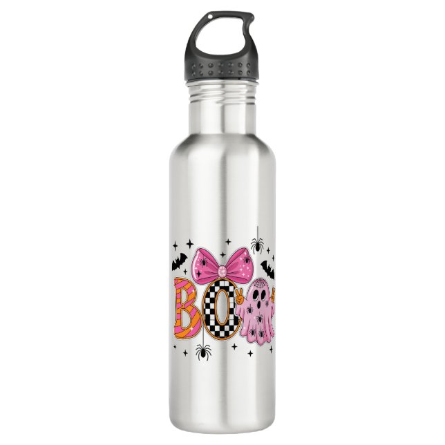 Preppy Spooky Halloween Boo 710 Ml Water Bottle (Front)