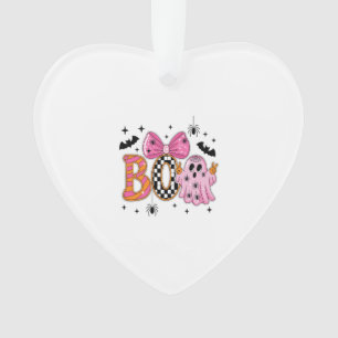 Preppy Spooky Halloween Boo Ornament