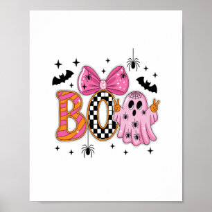 Preppy Spooky Halloween Boo Poster