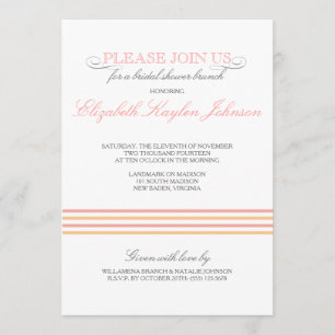 Preppy Stripe Bridal Shower Invitation