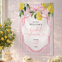 Preppy Stripe Citrus Bridal Shower Decor