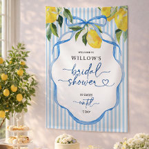 Preppy Stripe Citrus Bridal Shower Decor