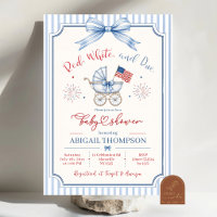 Preppy Stripes Memorial Day Red White and Due Baby